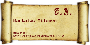 Bartalus Milemon névjegykártya