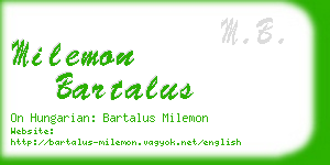 milemon bartalus business card